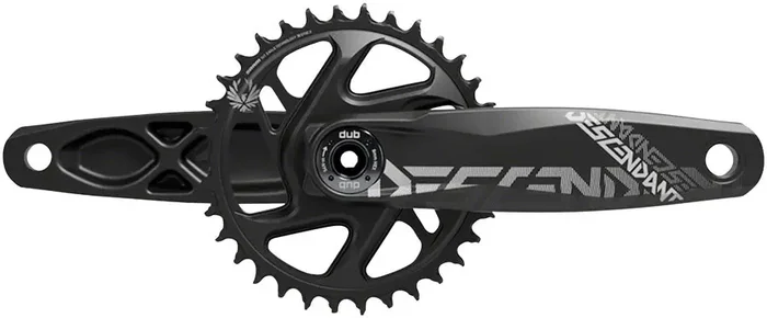 High-Performance Downhill Cranksets Lightweight Aluminum, DUB Spindle, SRAM Direct Mount, 10/11-Speed for Aggressive MTB & Freeride Cycling