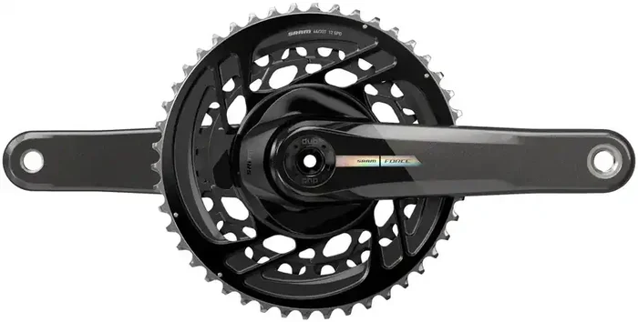 High-Performance SRAM Force Cranksets — Carbon Fiber 12-Speed, DUB Spindle, Dual Chainring Options, Road and Gravel Compatibility
