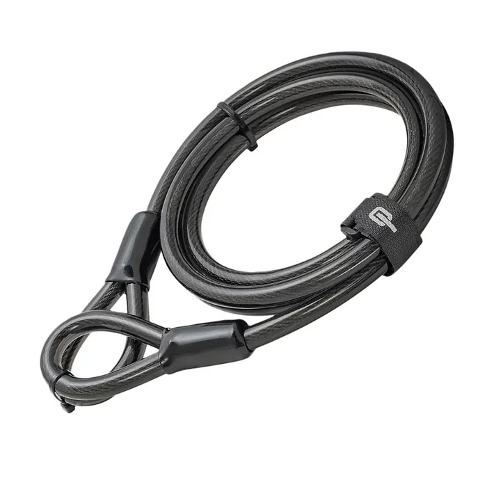 Hiplok Steel Core Loop End Cable 2m x 10mm, Black