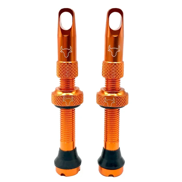 Hold Fast Cycling Tubeless Valve Stem, 42mm (Pair) – Orange