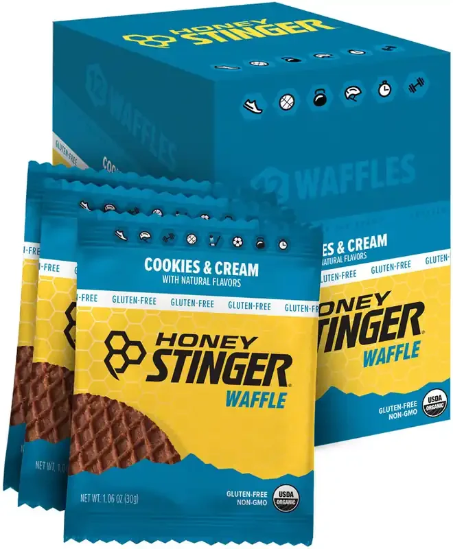 Honey Stinger Gluten Free Organic Waffle – Cookies and Cream, Box of 12 Pack of 12