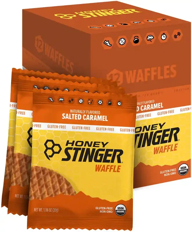 Honey Stinger Gluten Free Organic Waffle – Salted Caramel, Box of 12