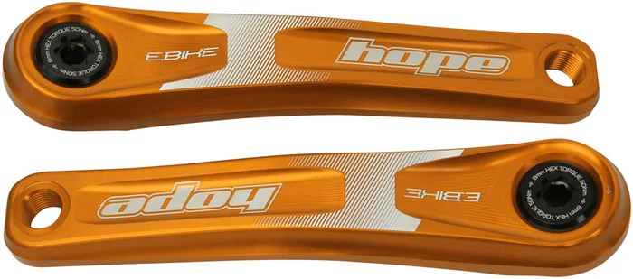 Hope Ebike Crank Arm Set – 155mm ISIS Specialized Offset Orange