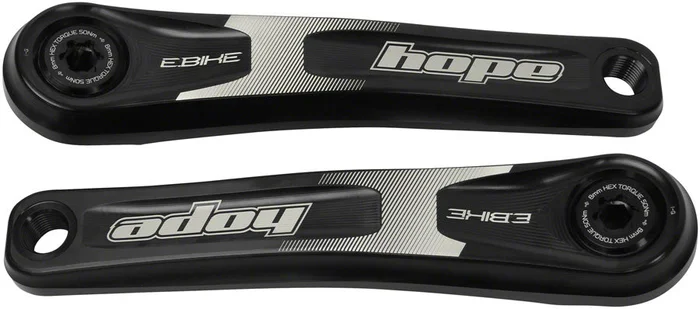 Hope Ebike Crank Arm Set – 155mm ISIS Standard Offset Black