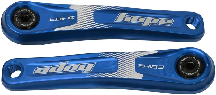 Hope Ebike Crank Arm Set – 165mm ISIS Specialized Offset Blue