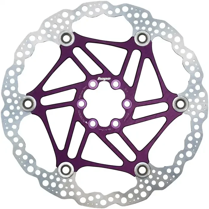 Hope Floating Disc Brake Rotor 200mm Purple 2 Piece Includes Mounting Bolts