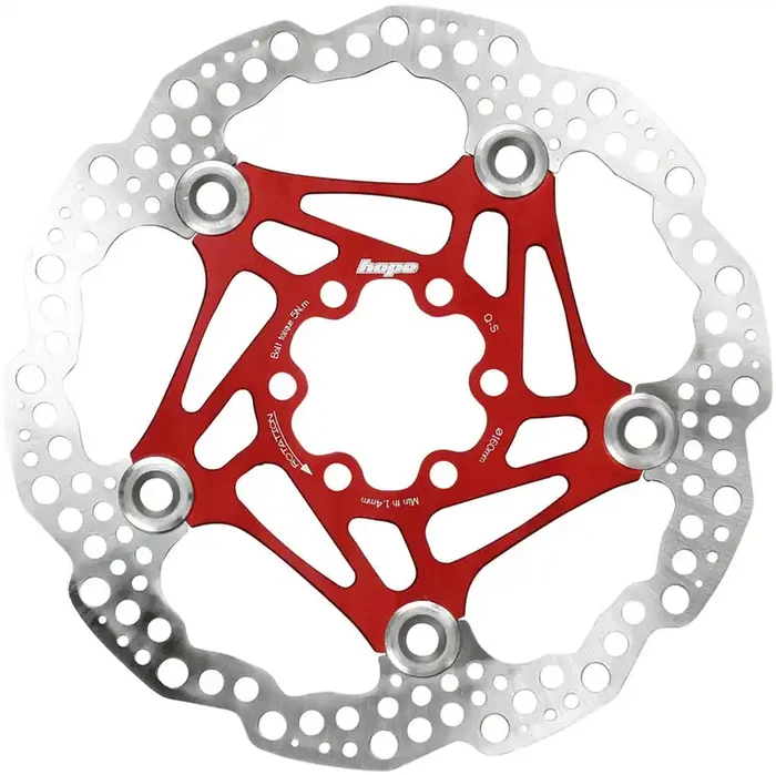 Hope Floating Disc Brake Rotor – 160mm, 6-Bolt, Red