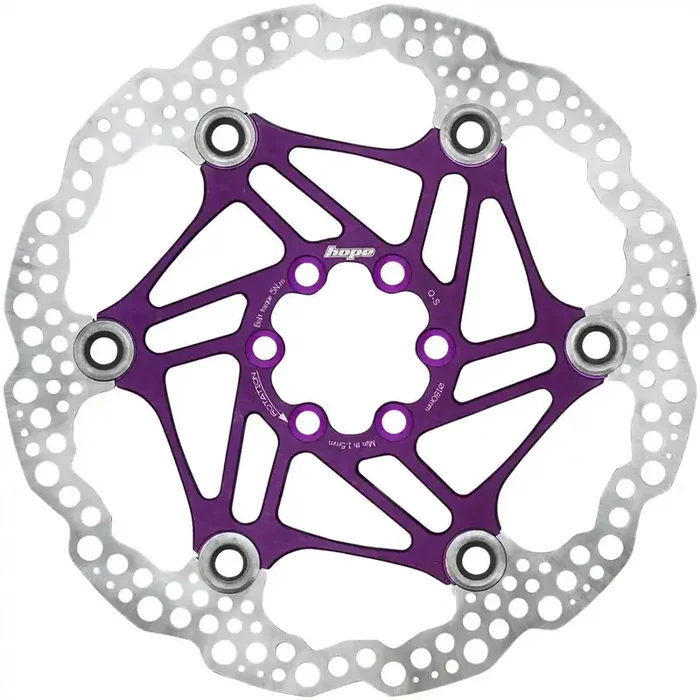 Hope Floating Disc Brake Rotor – 180mm, 6-Bolt, Purple