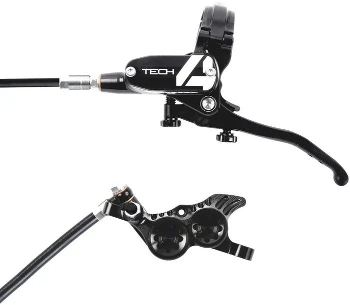 Hope Tech 4 V4 Disc Brake and Lever Set – Front, Hydraulic, Post Mount, Black
