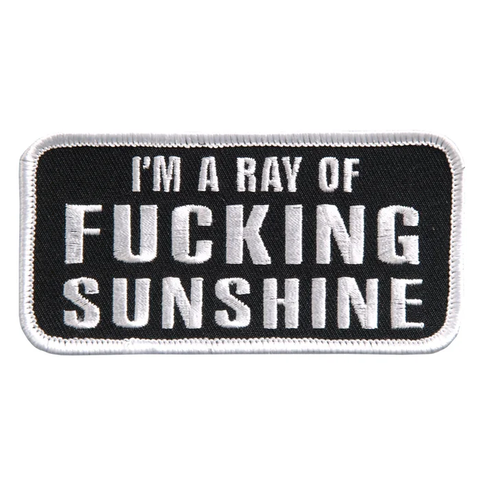 Hot Leathers I’m A Ray of Sunshine Embroidered 4″ 4″ x 2″ Patch