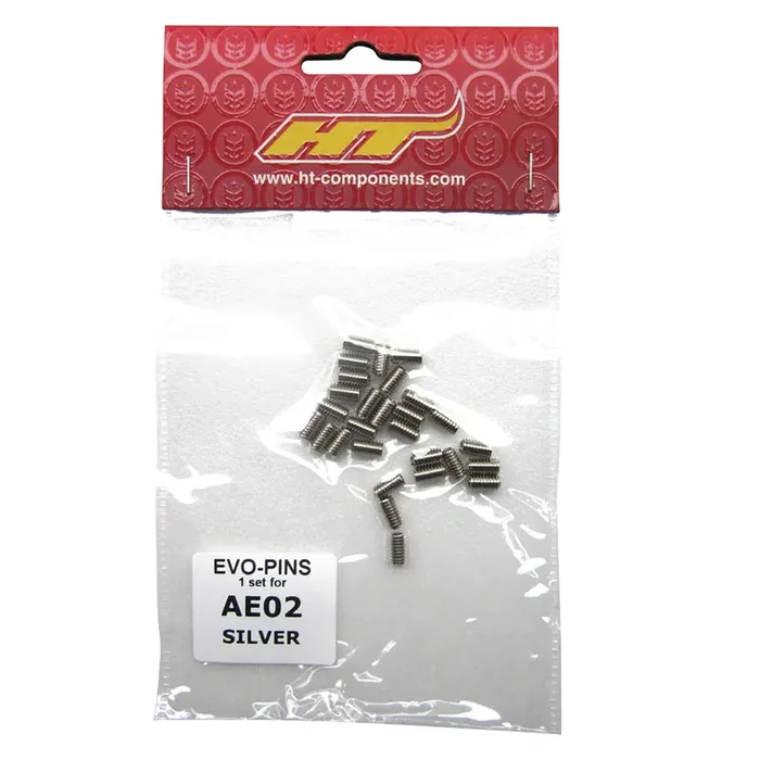 HT Components AE02(SP7) Pedal Pin Kit – Silver