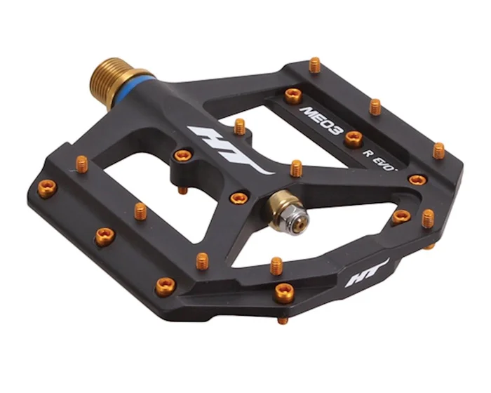 HT ME03 Evo Platform Pedals (Black) (Titanium Spindle)