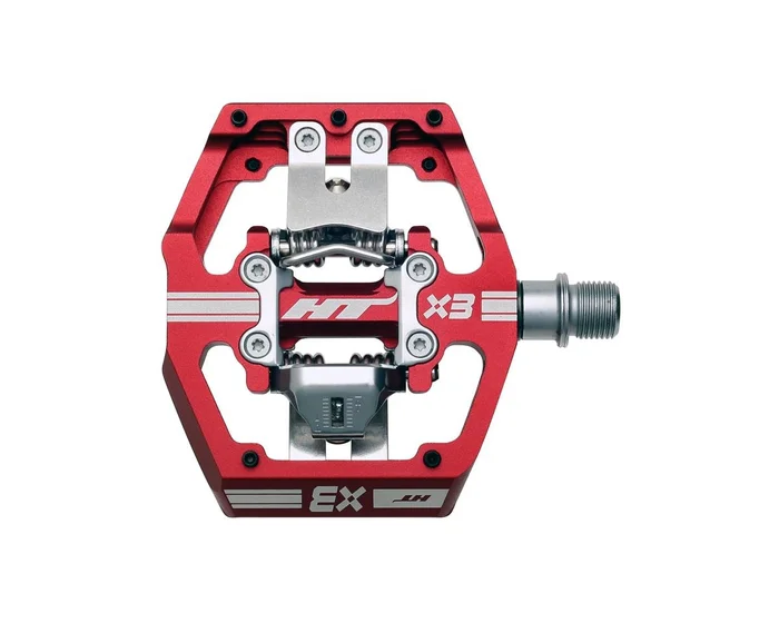 HT X3 Clipless Platform Pedals (Red) (9/16″)