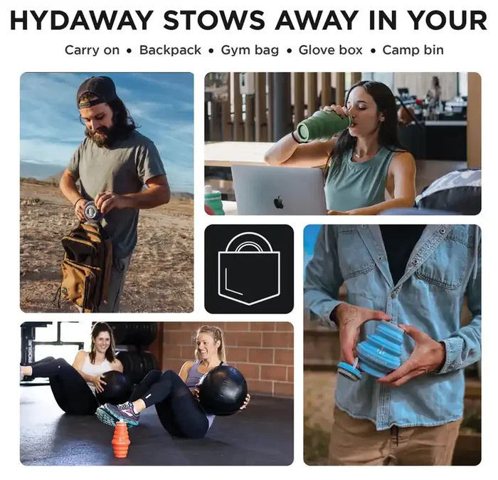 Hydaway Water Bottle Midnight 17 Oz