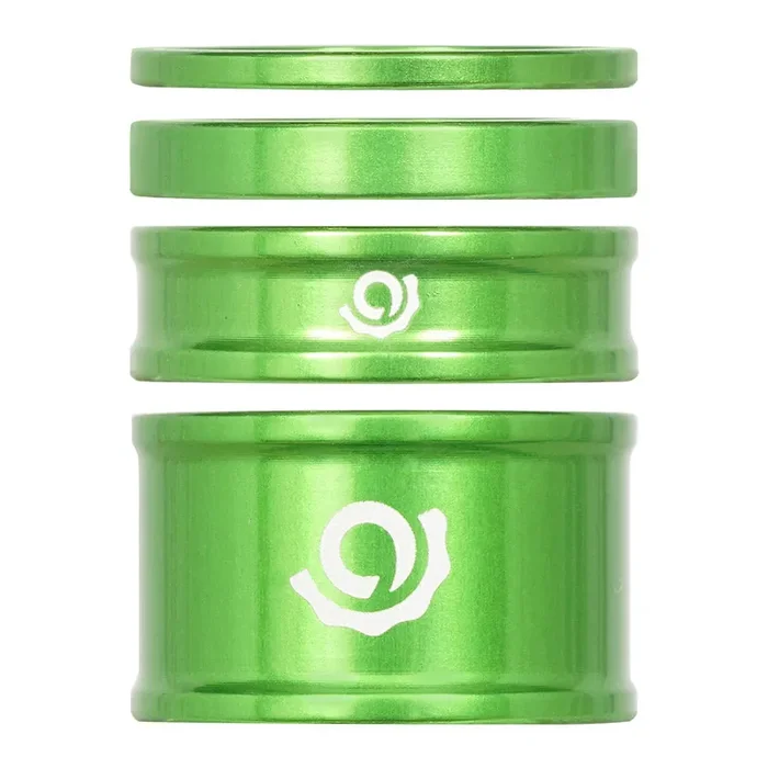 Industry Nine iRiX Headset Spacer Kit, 1-1/8‘‘, Height 2.5mm/5mm/10mm/20mm, Aluminum, Lime