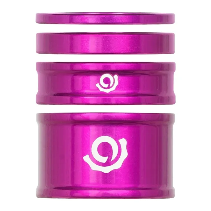 Industry Nine iRiX Headset Spacer Kit, 1-1/8‘‘, Height 2.5mm/5mm/10mm/20mm, Aluminum, Purple