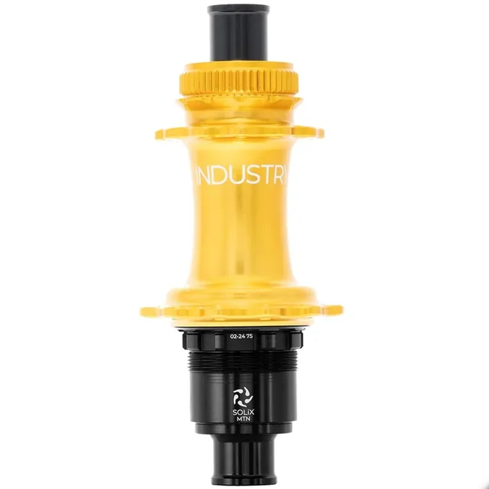 Industry Nine Solix M Classic Rear MS, Disc Hub, Rear, 24H, 12mm TA, 148mm, Shimano Micro Spline, Gold