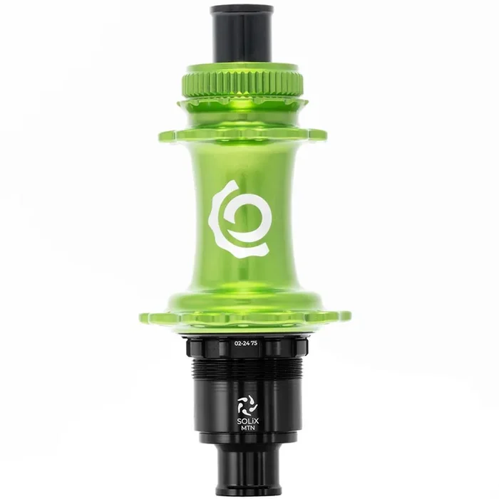 Industry Nine Solix M Classic Rear MS, Disc Hub, Rear, 24H, 12mm TA, 148mm, Shimano Micro Spline, Lime