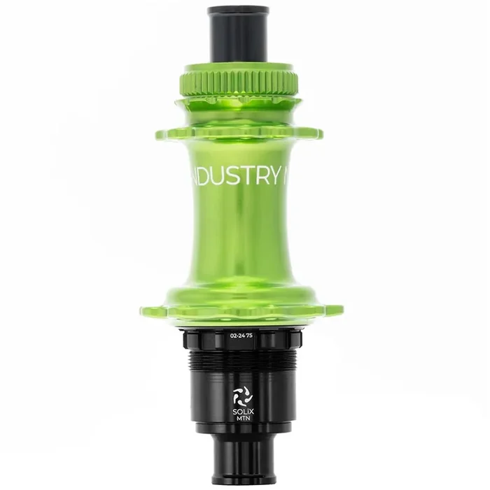 Industry Nine Solix M Classic Rear MS, Disc Hub, Rear, 28H, 12mm TA, 148mm, Shimano Micro Spline, Lime