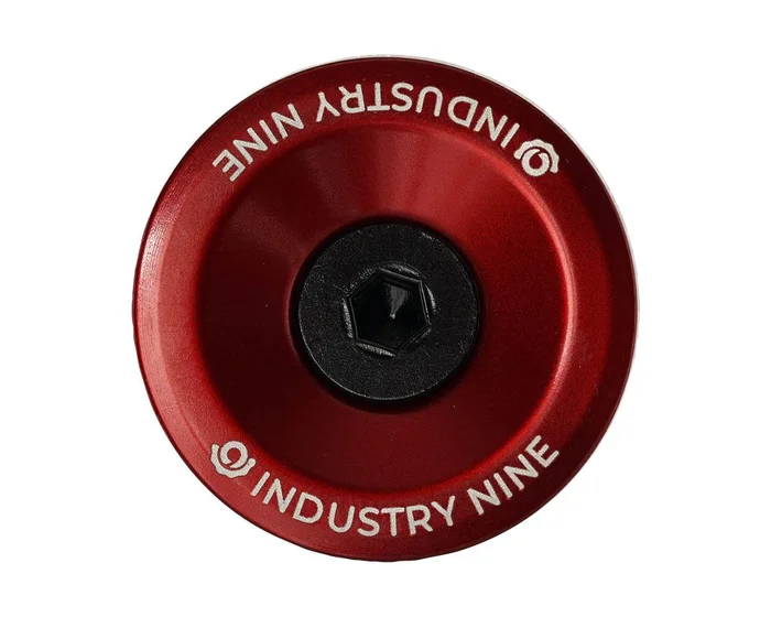 Industry Nine Ultra Light Aluminum Top Cap (Red) (1-1/8″)