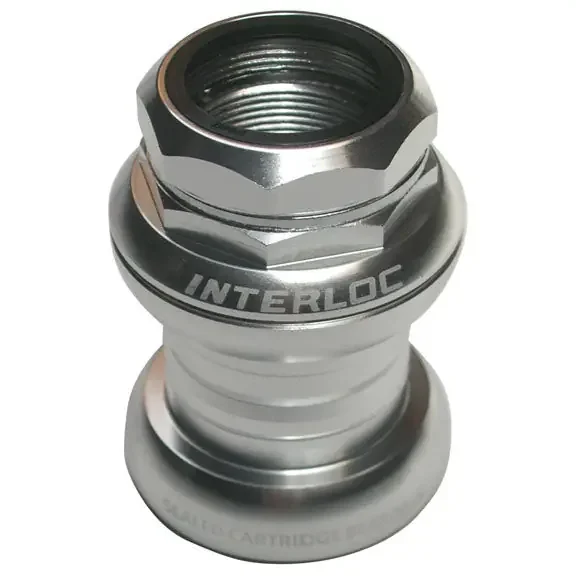 Interloc Racing Design Techno-Glide Headset, 1″ Threaded – Silver