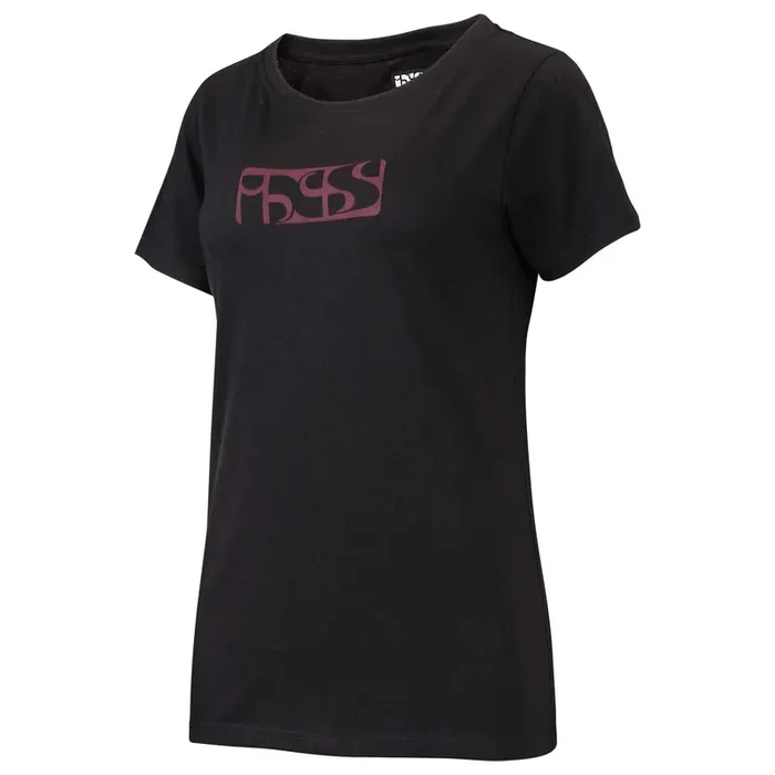 iXS Brand Tee Women Aubergine-Black 36 60% Polyester, 40% Cotton