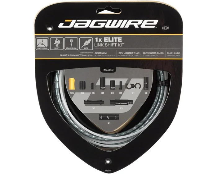 Jagwire 1x Elite Link Shift Cable Kit (Grey) (For SRAM/Shimano) (w/Polished Ultra-Slick Cable)