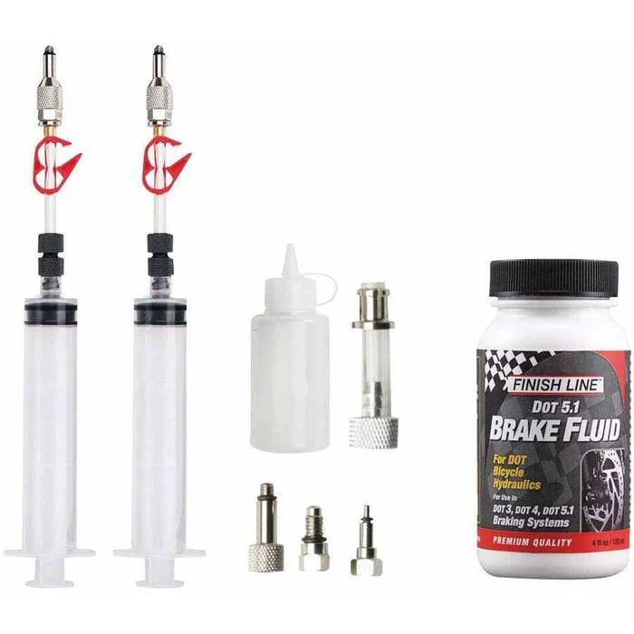 Jagwire Pro DOT Bleed Kit Finish Line DOT 5.1 Fluid – For Avid Hayes Formula Hope Disc Brakes