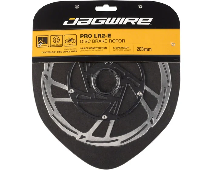 Jagwire Pro LR2-E Ebike Disc Brake Rotor w/Magnet (Silver/Black) (Centerlock) (203mm)
