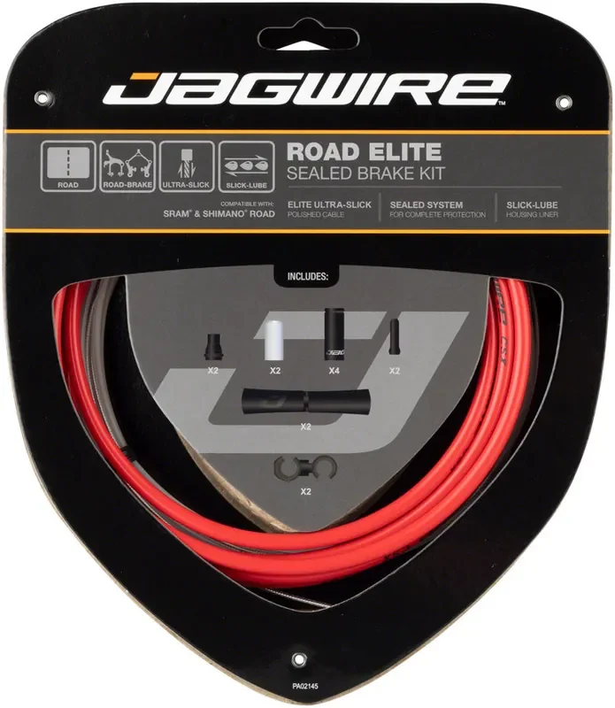 Jagwire Road Elite Sealed Brake Cable Kit SRAM/Shimano w/ Ultra-Slick Uncoated