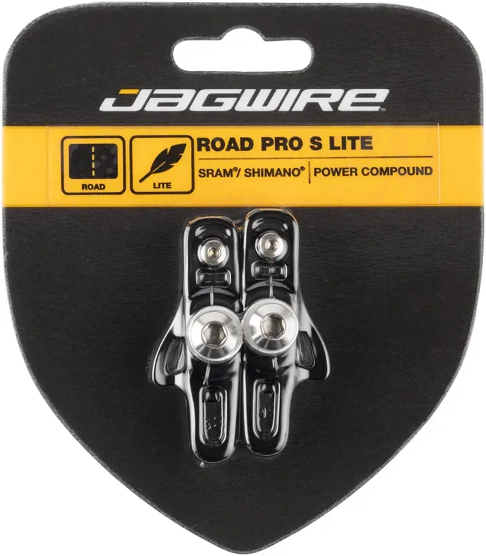 Jagwire Road Pro S Brake Pads Black SRAM or Shimano Compatible Power Compound