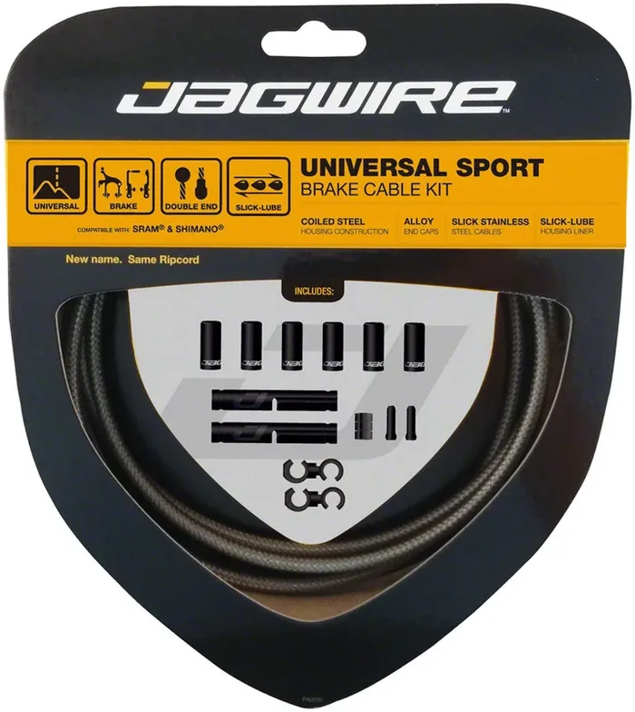 Jagwire Universal Sport Brake Cable Kit Sterling Silver With Lined Housing