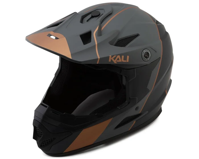 Kali Zoka Stripe Full Face Helmet (Matte Black/Bronze) (S)