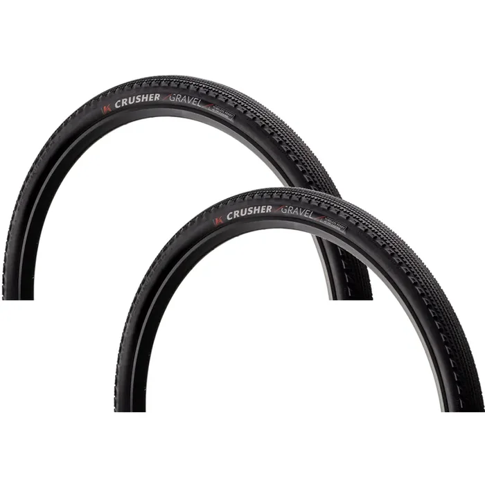 Kenda Crusher 700 x 50 Tubeless Gravel Tire Bundle Adventure Tough, Low Rolling Resistance, Durable Folding Tires (Quantity 2) 07824651