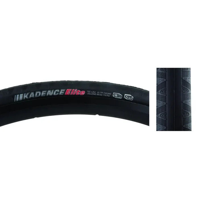 Kenda Kadence Elite 700×25 Fold TPI 110 Black/Black Reflective Road Tire 214700
