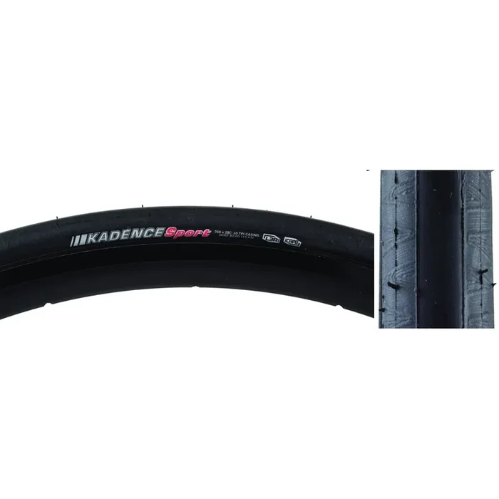 Kenda Kadence Sport 700×28 Wire TPI 110 Black/Black Reflective Road Tire 214730