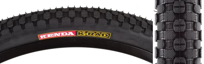 Kenda KRad Sport 20 x 2.35 Clincher Wire TPI 65 Black/Bsk Reflective BMX Bike 212429