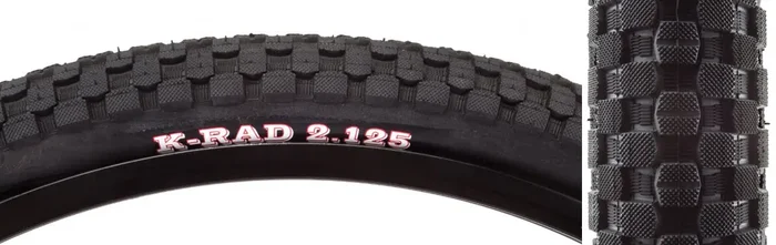 Kenda KRad Sport 24 x 2.125 Clincher Wire TPI 65 Black/Bsk Reflective BMX Bike 212177