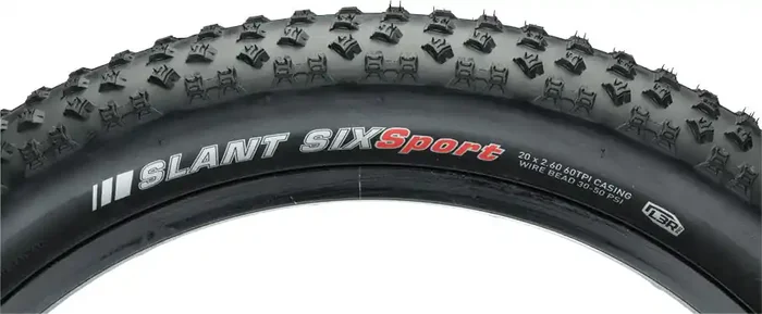 Kenda Slant 6 Tire 20 x 2.6 Clincher Wire Black Reflective BMX MountaiN Bike 213236-030L4N78
