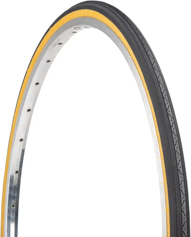 Kenda Street K35 Tire 27 x 1 1/4 Clincher Wire TPI 22 PSI 90 Black/Tan Road Bike 05782032