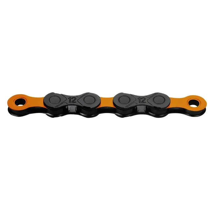 KMC DLC 12 Chain 12-Speed 126 Links Black/Orange Titanium Coated
