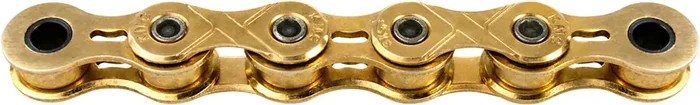 KMC e101 eBike Chain Single Speed 1/2″ x 1/8″ 112 Links Gold Triple X