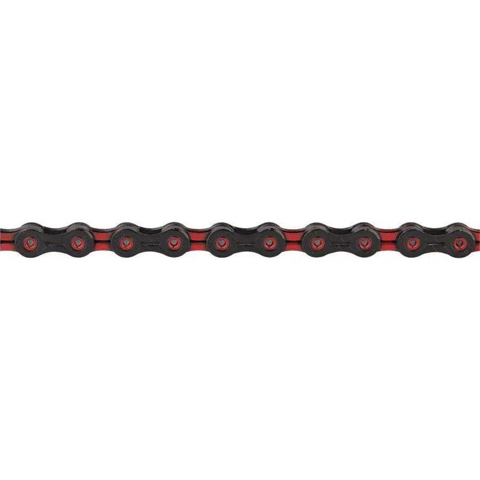 KMC X11SL Super Light Chain – 11-Speed, 116 Links, Black/Red