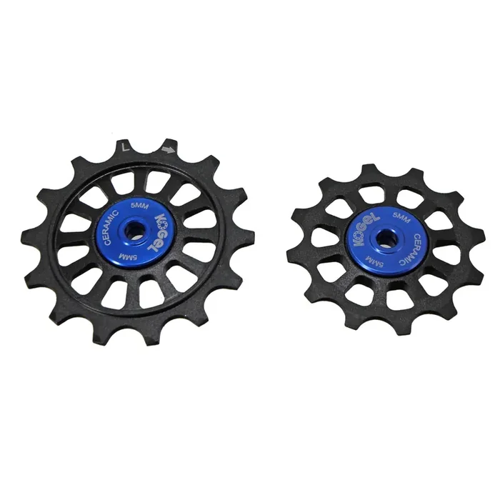Kogel Bearings 12/14T Oversized Pulley Set Shim R9100, Cross – Blk