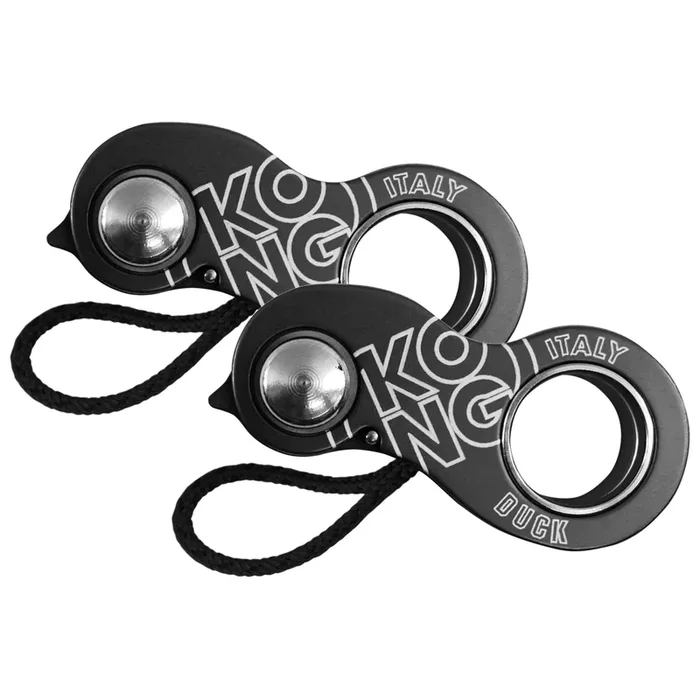 Kong Duck Rope Clamp Ascender Bundle Black Aluminum, Safe Climbing & Work Positioning Equipment