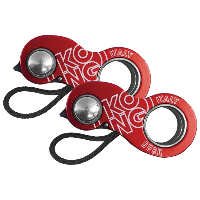 Kong Duck Rope Clamp Ascender Bundle Durable Red/Black Climbing Gear for Safety & Work Positioning