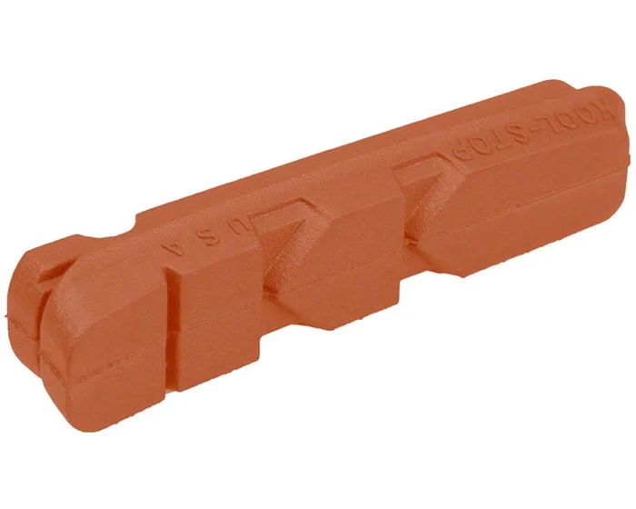 Kool Stop Dura-Type Brake Pad Inserts (Black/Red) (1 Pair) (Salmon Compound) (For Shimano/SRAM)