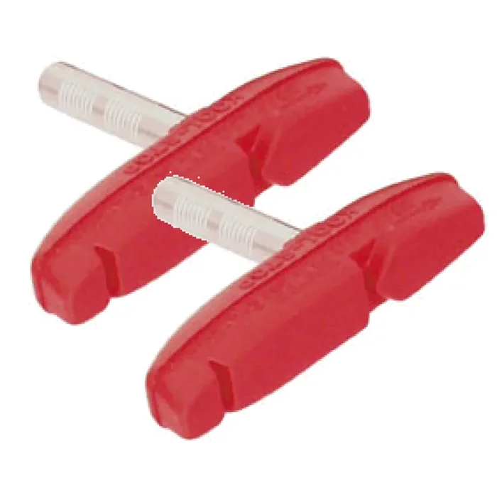 Kool Stop Eagle-Claw 2 Brake Pads Bundle High-Performance, Mud Plow Tip, Semi-Aggressive Red Compound for Cycling, Cantilever/Linear Compatibility