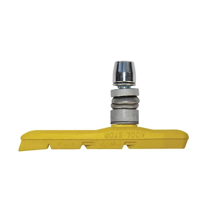 Kool Stop Thinline Cantilever Brake Pads, Threaded posts, Rubber, Yellow, Pair