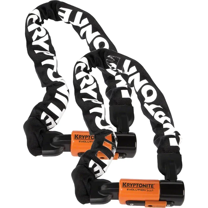 Kryptonite 1090 Evolution Series 4 Chain Lock Bundle Heavy-Duty 10mm Steel Security, Keyed, 2-Pack